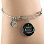 Christ Brings Me True Happiness Stainless Steel or 18k Gold Circle Bangle Bracelet - Express Your Love Gifts