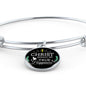 Christ Brings Me True Happiness Stainless Steel or 18k Gold Circle Bangle Bracelet - Express Your Love Gifts