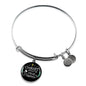 Christ Brings Me True Happiness Stainless Steel or 18k Gold Circle Bangle Bracelet - Express Your Love Gifts