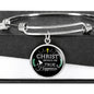 Christ Brings Me True Happiness Stainless Steel or 18k Gold Circle Bangle Bracelet - Express Your Love Gifts