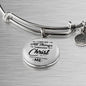 Christ Gives Me Strength Philippians Circle Bangle Bracelet Stainless Steel or 18k Gold" - Express Your Love Gifts
