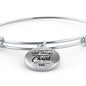Christ Gives Me Strength Philippians Circle Bangle Bracelet Stainless Steel or 18k Gold" - Express Your Love Gifts