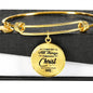 Christ Gives Me Strength Philippians Circle Bangle Bracelet Stainless Steel or 18k Gold" - Express Your Love Gifts