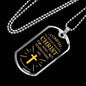 Christ Gives Me Strength Philippians Necklace Stainless Steel or 18k Gold Dog Tag 24" Chain-Express Your Love Gifts