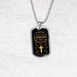 Christ Gives Me Strength Philippians Necklace Stainless Steel or 18k Gold Dog Tag 24" Chain-Express Your Love Gifts