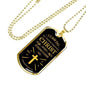 Christ Gives Me Strength Philippians Necklace Stainless Steel or 18k Gold Dog Tag 24" Chain-Express Your Love Gifts