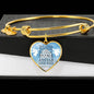 Christian Bracelet Guardian Angel Stainless Steel or 18k Gold Heart Bracelet Bangle - Express Your Love Gifts