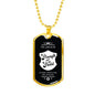 Firefighter Christian Religious My Strength & Shield Dog Tag Stainless Steel or 18k Gold 24 - Express Your Love Gifts