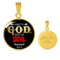 Christian Gift Submit To God Circle Necklace Stainless Steel or 18k Gold 18-22" - Express Your Love Gifts