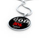 Christian Gift Submit To God Circle Necklace Stainless Steel or 18k Gold 18-22" - Express Your Love Gifts