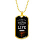 Christian Jesus Is The Way Necklace Stainless Steel or 18k Gold Dog Tag 24" Chain-Express Your Love Gifts