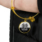 Christian John 15:13 Greater Love Circle Bangle Bracelet Stainless Steel or 18k Gold" - Express Your Love Gifts