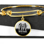 Christian John 15:13 Greater Love Circle Bangle Bracelet Stainless Steel or 18k Gold" - Express Your Love Gifts