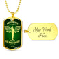 Christian Necklace Greater Love Stainless Steel or 18k Gold Dog Tag 24" Chain - Express Your Love Gifts