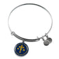 Christian Never Stop Praying Circle Bangle Bracelet Stainless Steel or 18k Gold" - Express Your Love Gifts