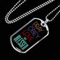 Christian Pray Obey Love Be Blessed Necklace Stainless Steel or 18k Gold Dog Tag 24" Chain - Express Your Love Gifts
