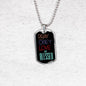 Christian Pray Obey Love Be Blessed Necklace Stainless Steel or 18k Gold Dog Tag 24" Chain - Express Your Love Gifts