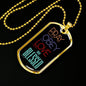 Christian Pray Obey Love Be Blessed Necklace Stainless Steel or 18k Gold Dog Tag 24" Chain - Express Your Love Gifts