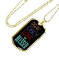 Christian Pray Obey Love Be Blessed Necklace Stainless Steel or 18k Gold Dog Tag 24" Chain - Express Your Love Gifts