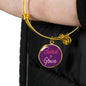 Christian Saved By Grace Circle Bangle Bracelet Stainless Steel or 18k Gold" - Express Your Love Gifts