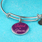 Christian Saved By Grace Circle Bangle Bracelet Stainless Steel or 18k Gold" - Express Your Love Gifts
