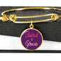 Christian Saved By Grace Circle Bangle Bracelet Stainless Steel or 18k Gold" - Express Your Love Gifts