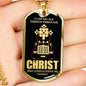 Christian Trucker All Things Dog Tag Stainless Steel or 18k Gold 24" Chain - Express Your Love Gifts