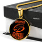 Cincinnati Circle Pendant Football Fan Necklace Stainless Steel or 18k Gold 18-22" - Express Your Love Gifts