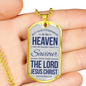 Citizenship In Heaven Necklace Stainless Steel or 18k Gold Dog Tag 24" Chain-Express Your Love Gifts