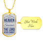 Citizenship In Heaven Necklace Stainless Steel or 18k Gold Dog Tag 24" Chain-Express Your Love Gifts
