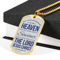 Citizenship In Heaven Necklace Stainless Steel or 18k Gold Dog Tag 24" Chain-Express Your Love Gifts
