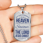 Citizenship In Heaven Necklace Stainless Steel or 18k Gold Dog Tag 24" Chain-Express Your Love Gifts