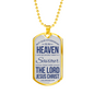 Citizenship In Heaven Necklace Stainless Steel or 18k Gold Dog Tag 24" Chain-Express Your Love Gifts