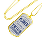 Citizenship In Heaven Necklace Stainless Steel or 18k Gold Dog Tag 24" Chain-Express Your Love Gifts