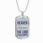 Citizenship In Heaven Necklace Stainless Steel or 18k Gold Dog Tag 24" Chain-Express Your Love Gifts