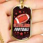 Cleveland Fan Football Gift Stainless Steel or 18k Gold Dog Tag 24" Chain-Express Your Love Gifts