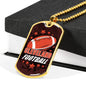 Cleveland Fan Football Gift Stainless Steel or 18k Gold Dog Tag 24" Chain-Express Your Love Gifts