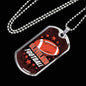 Cleveland Fan Football Gift Stainless Steel or 18k Gold Dog Tag 24" Chain-Express Your Love Gifts