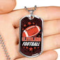 Cleveland Fan Football Gift Stainless Steel or 18k Gold Dog Tag 24" Chain-Express Your Love Gifts