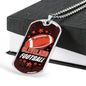 Cleveland Fan Football Gift Stainless Steel or 18k Gold Dog Tag 24" Chain-Express Your Love Gifts