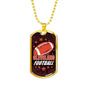 Cleveland Fan Football Gift Stainless Steel or 18k Gold Dog Tag 24" Chain-Express Your Love Gifts