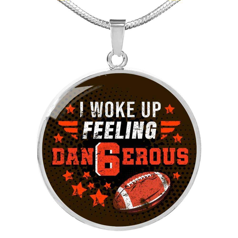 Cleveland Fan Gift Circle Necklace Stainless Steel or 18k Gold 18-22"-Express Your Love Gifts