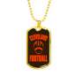 Cleveland Fan Necklace Dog Tag Stainless Steel or 18k Gold 24" Chain - Express Your Love Gifts