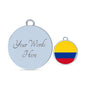 Colombia Flag Bracelet Stainless Steel or 18k Gold Circle Bangle - Express Your Love Gifts