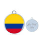 Colombia Flag Bracelet Stainless Steel or 18k Gold Circle Bangle - Express Your Love Gifts