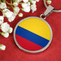 Colombia Flag Necklace Colombia Flag Stainless Steel or 18k Gold 18-22" - Express Your Love Gifts