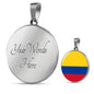 Colombia Flag Necklace Colombia Flag Stainless Steel or 18k Gold 18-22" - Express Your Love Gifts