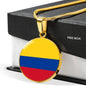 Colombia Flag Necklace Colombia Flag Stainless Steel or 18k Gold 18-22" - Express Your Love Gifts