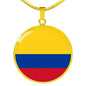 Colombia Flag Necklace Colombia Flag Stainless Steel or 18k Gold 18-22" - Express Your Love Gifts