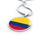 Colombia Flag Necklace Colombia Flag Stainless Steel or 18k Gold 18-22" - Express Your Love Gifts